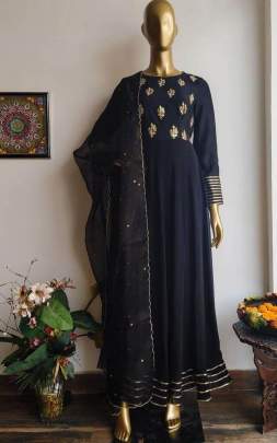  GEORGETTE WITH EMBROIDERY WORK WITH LLES BODAR SUIT