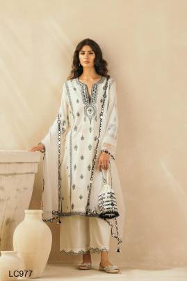 PRESENTING NEW BEAUTIFUL FULLY EMBROIDERED HEAVY GEORGETTE PLAZZO  SUIT LC977