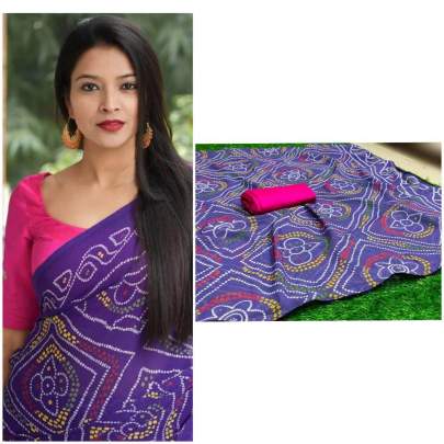 pure soft georgette saree purple with beautiful heavy print saree