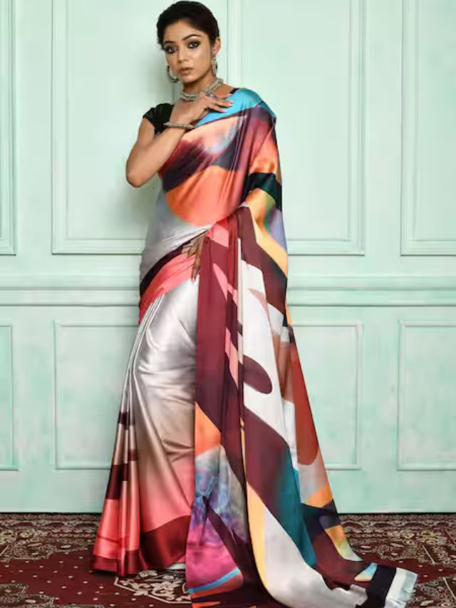 Abstract Printed Saree