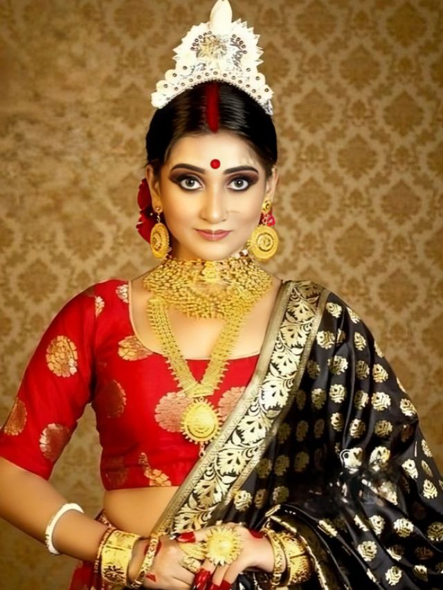 Black Color Saree for bride