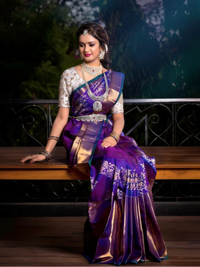 Purple Color Saree