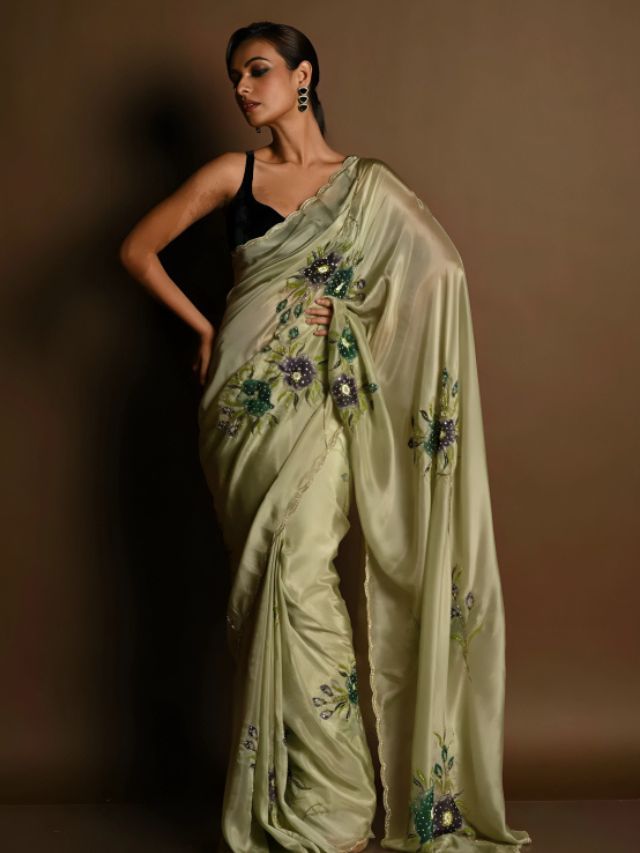 Fancy Italian Crepe Sarees