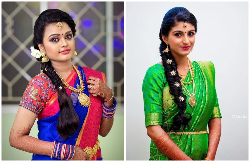 Ten Traditional Hairstyles to Complete Your Half Saree Look | Traditional  hairstyle, Hair style on saree, Hair styles