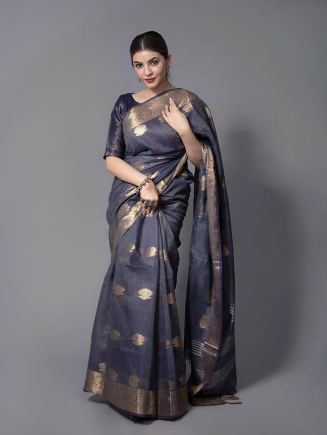 Jacquard Saree for Farewell Party