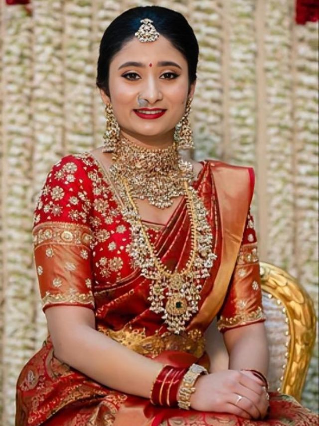 Kundan Work Banarasi Blouse for Bengali Brides