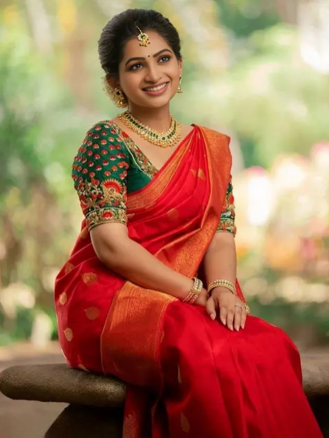 A Girl Showing How to Wear Saree in Nivi Drape of Andhra Pradesh