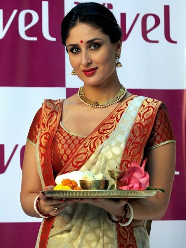 Kareena Kapoor Khan in Bengali Saree from West Bengal