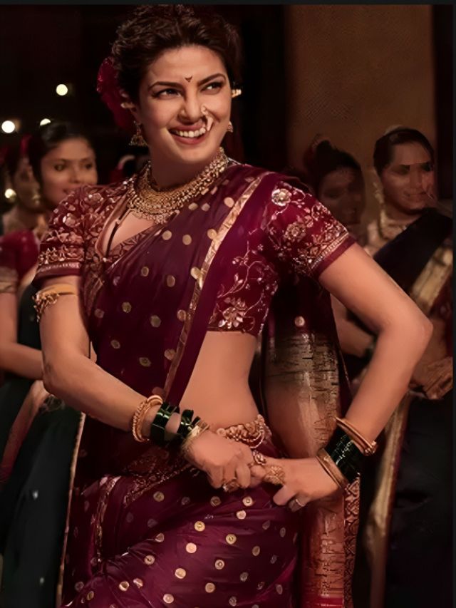 Priyanka Chopra in Nauvari Saree from Maharashtra