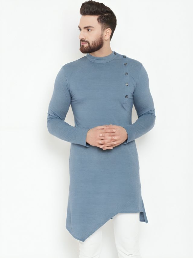 Asymmetric Kurta Design for Men