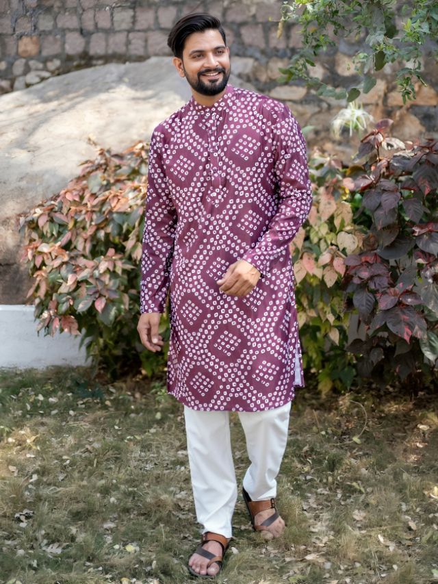 Bandhani Kurta for Men