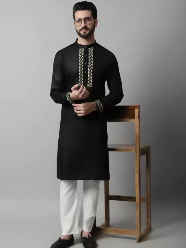 Black Kurta for Men