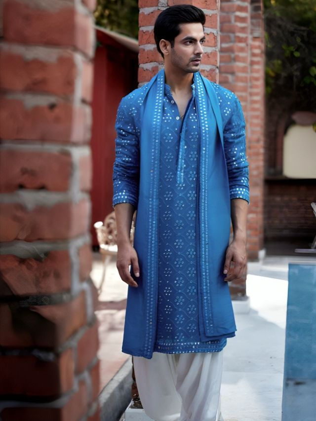 Blue Mens Kurtas