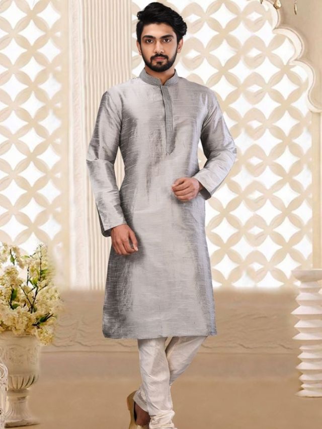 Grey Mens Kurtas