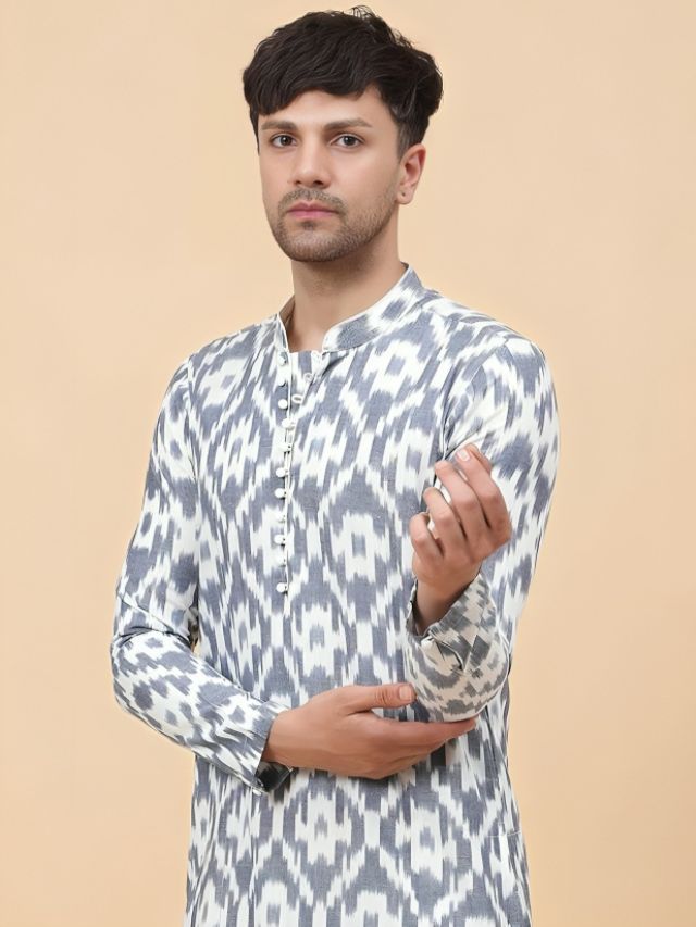 Ikat Printed Kurta