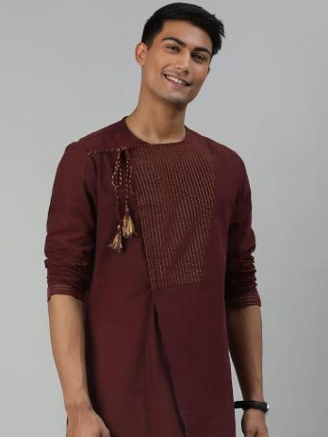 Mens Angrakha Style Kurta