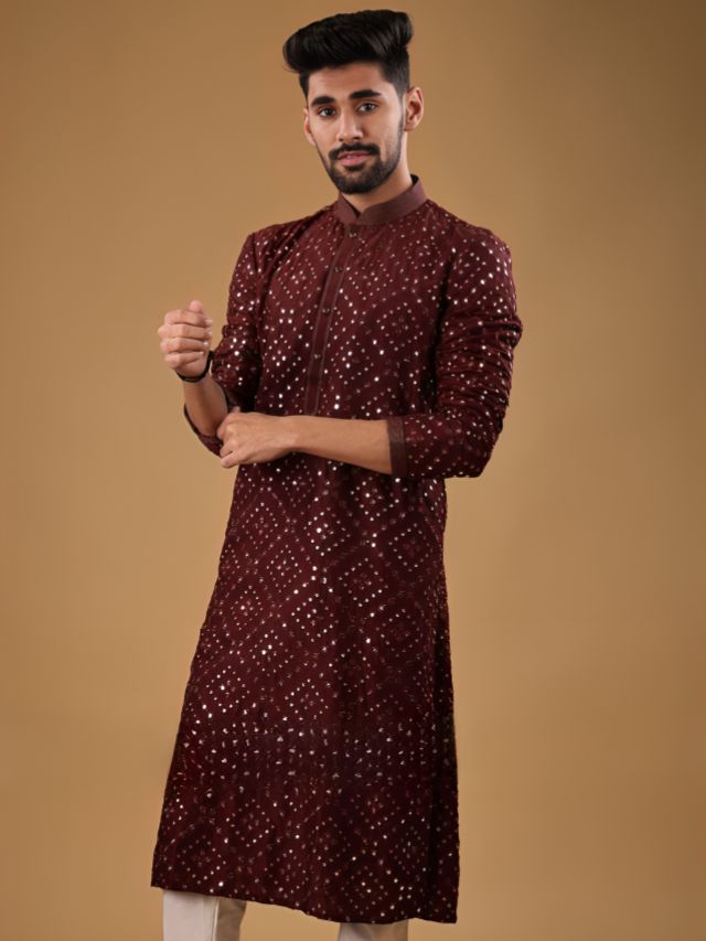 Sequin Kurta for Men