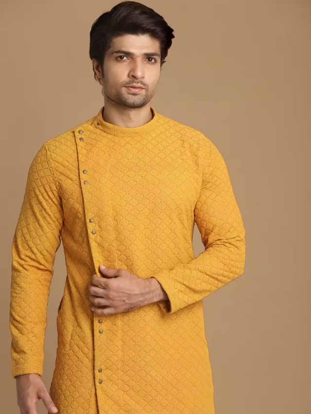 Side-buttoned Kurta for men