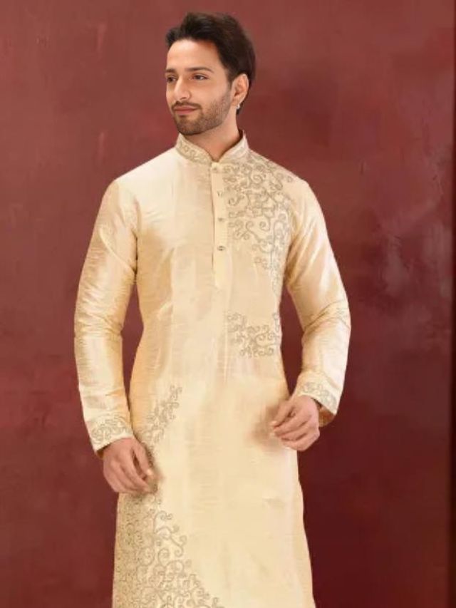 Trending Beige Mens Kurtas