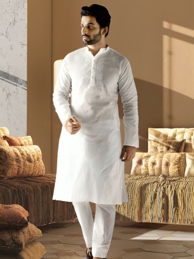 White Colored Kurta