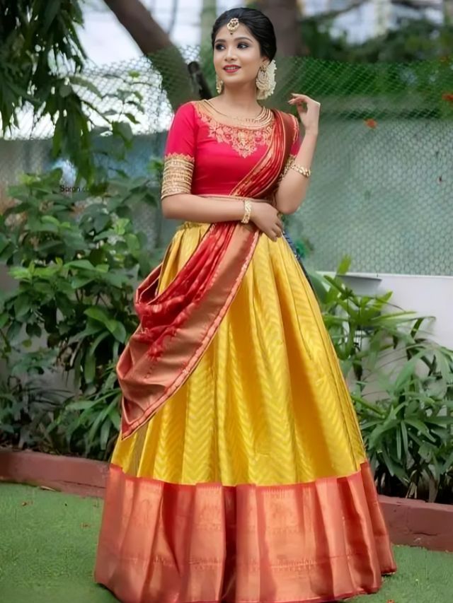 Banarasi Dupatta Draping Styles for Lehenga Saree