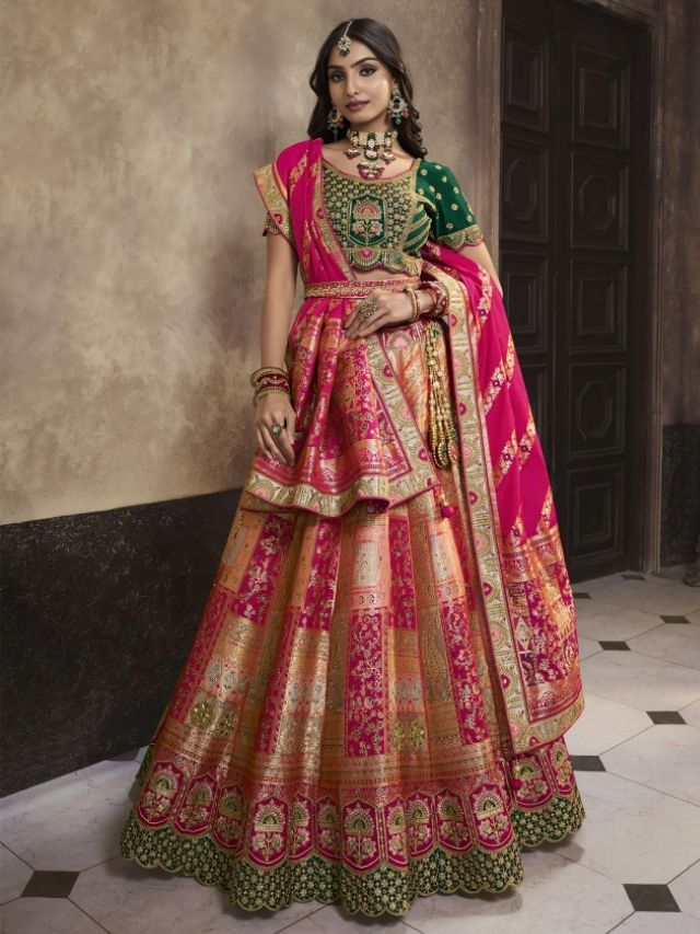 Sling Banarasi Dupatta Draping Styles for Lehenga