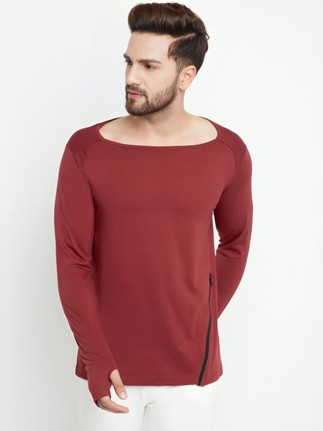 Boat Neck T-Shirt Designs For Men