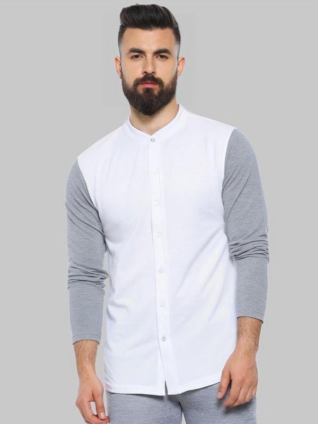 Contrast Sleeve Shirt Designs For Men