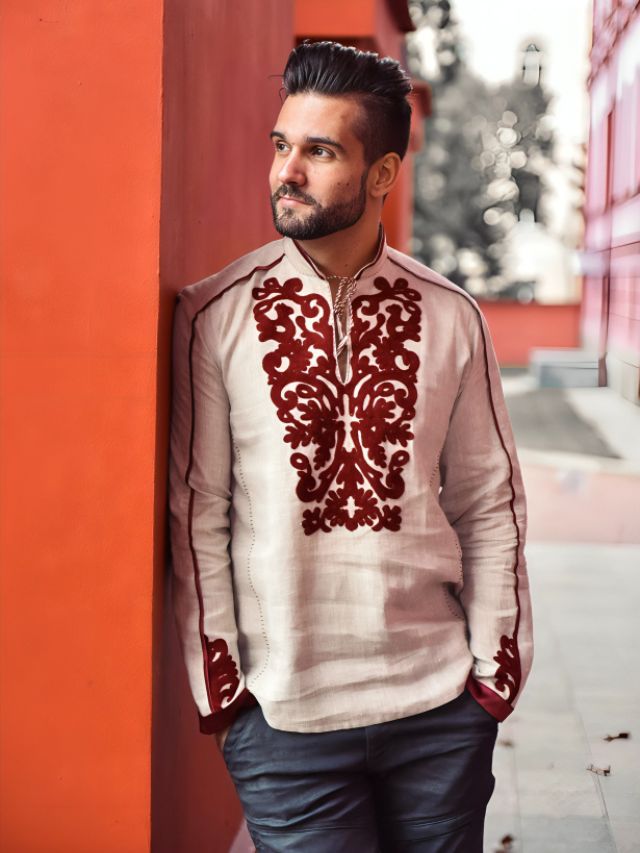 Hand Embroidered Shirts For Men