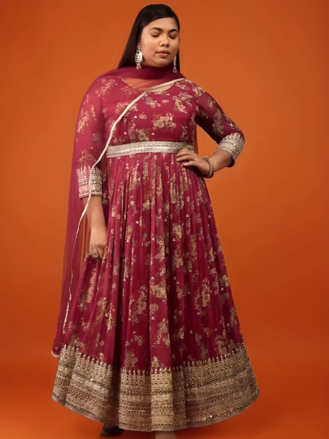 Plus Size Body Shape Anarkali Suit