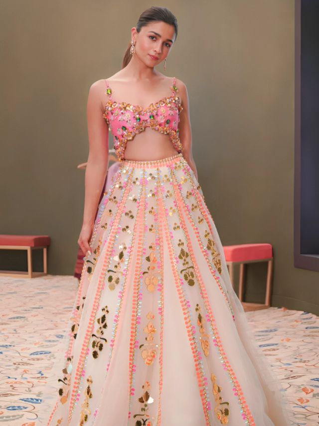 Alia Bhatt in Floral Lehenga