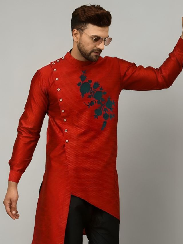 Crimson Red Kurta for Men