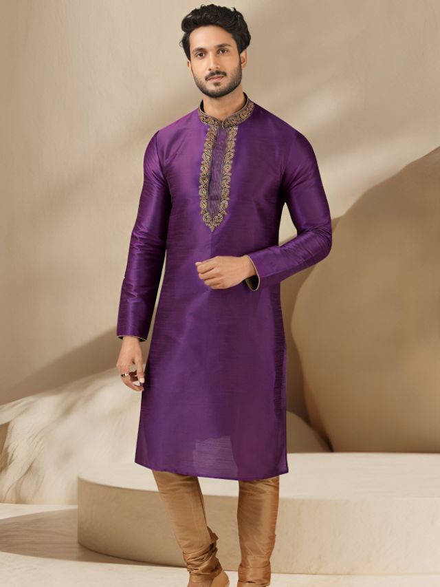 Deep Purple Kurta for Men