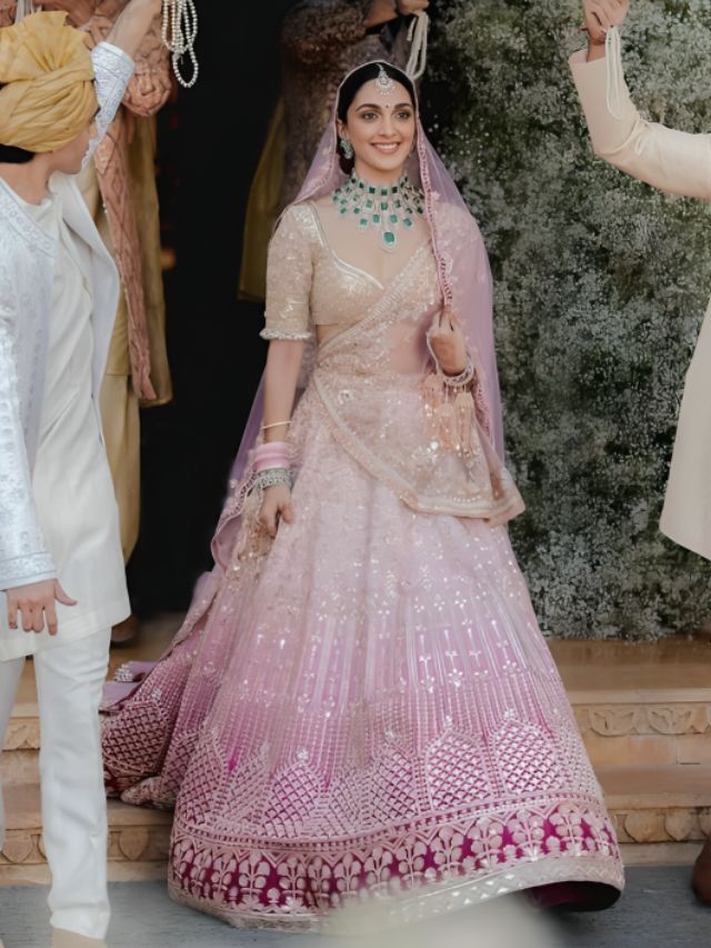 Kiara Advani in Pastel Lehenga Design