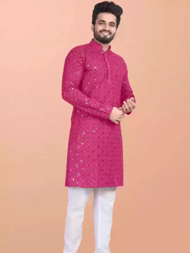 Pink Kurta for Men