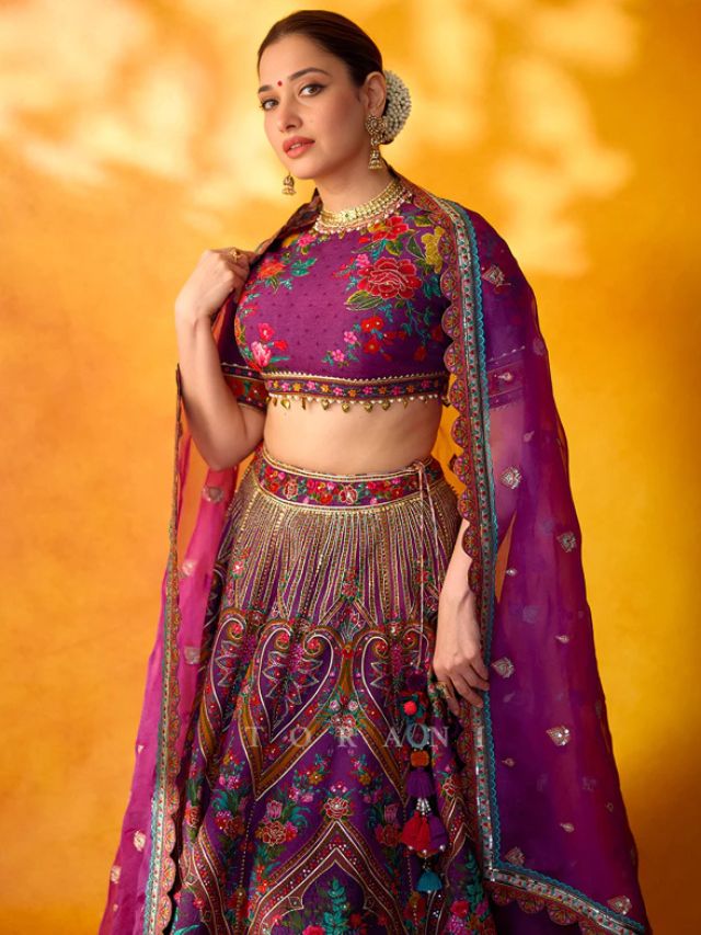 Tamannaah Bhatia in Floral Lehenga