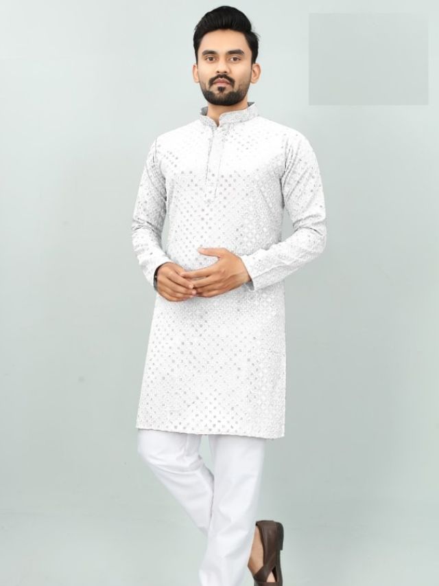 White Kurta for Men