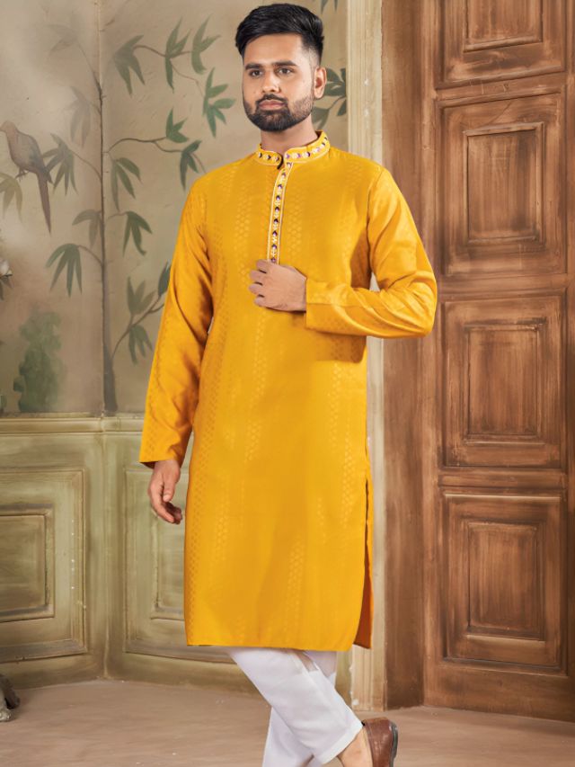 Yellow Kurta for men