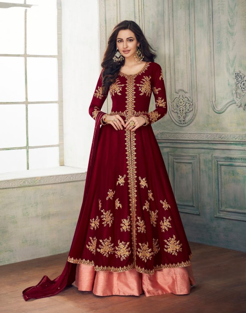 Buy ASHIRWAD 8205 Red at Rs. 1500 online from Surati Fabric designer ...
