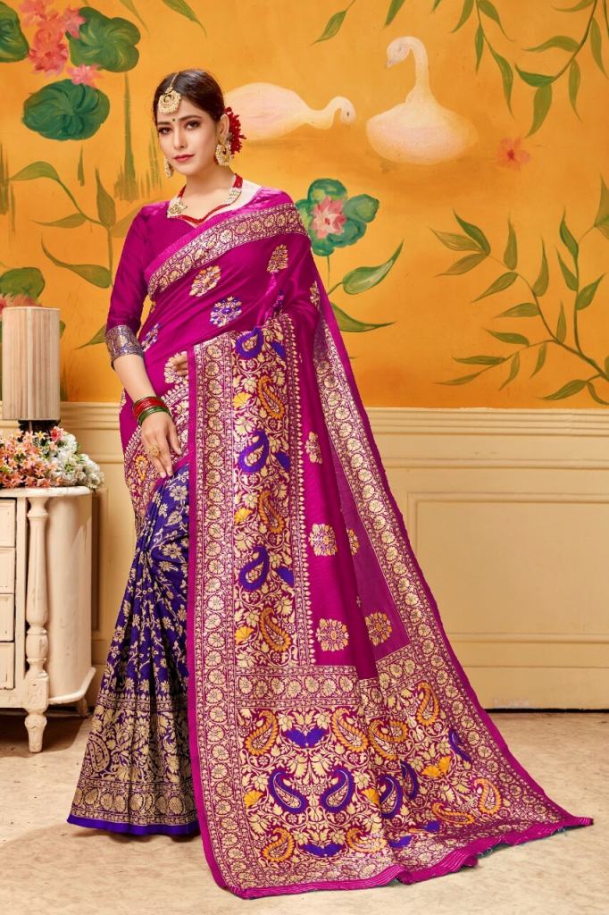 Buy BEAUTIFUL PLAIN SAREE WITH HEAVY LOOK IN MAGENTA at Rs. 999 online ...