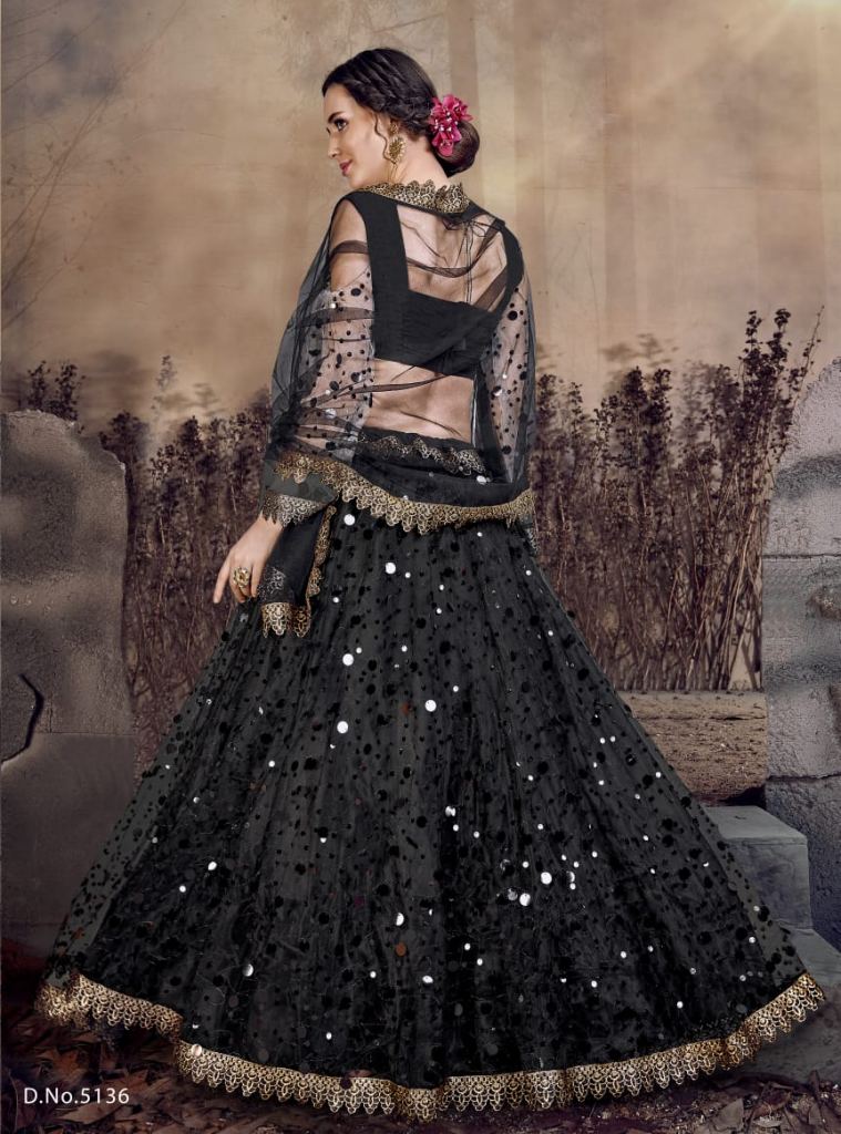 Black Lehenga Choli- Elegance and Style | Zeel Clothing | Color: Black