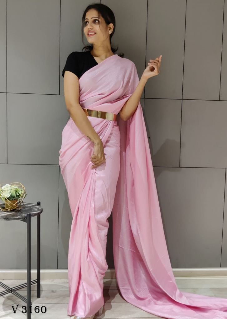 Buy Baby Pink Embroidered Muslin Saree Online KALKI Fashion India