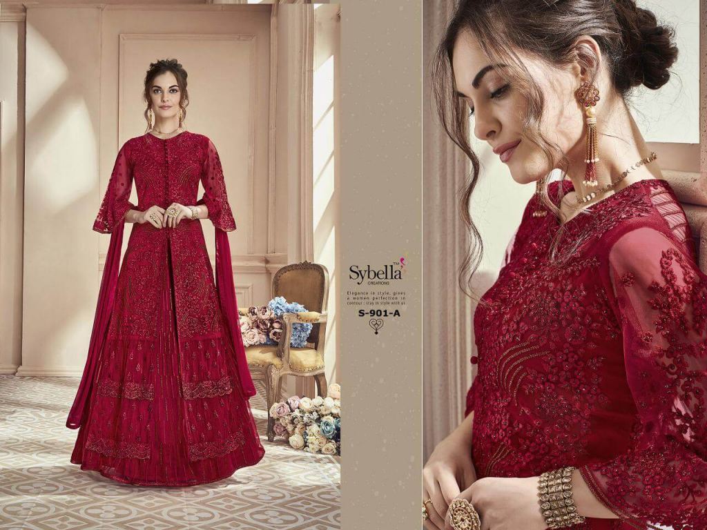 Buy Heavy Designer Log Suit With Ghaghra at Rs. 2349 online from Surati ...