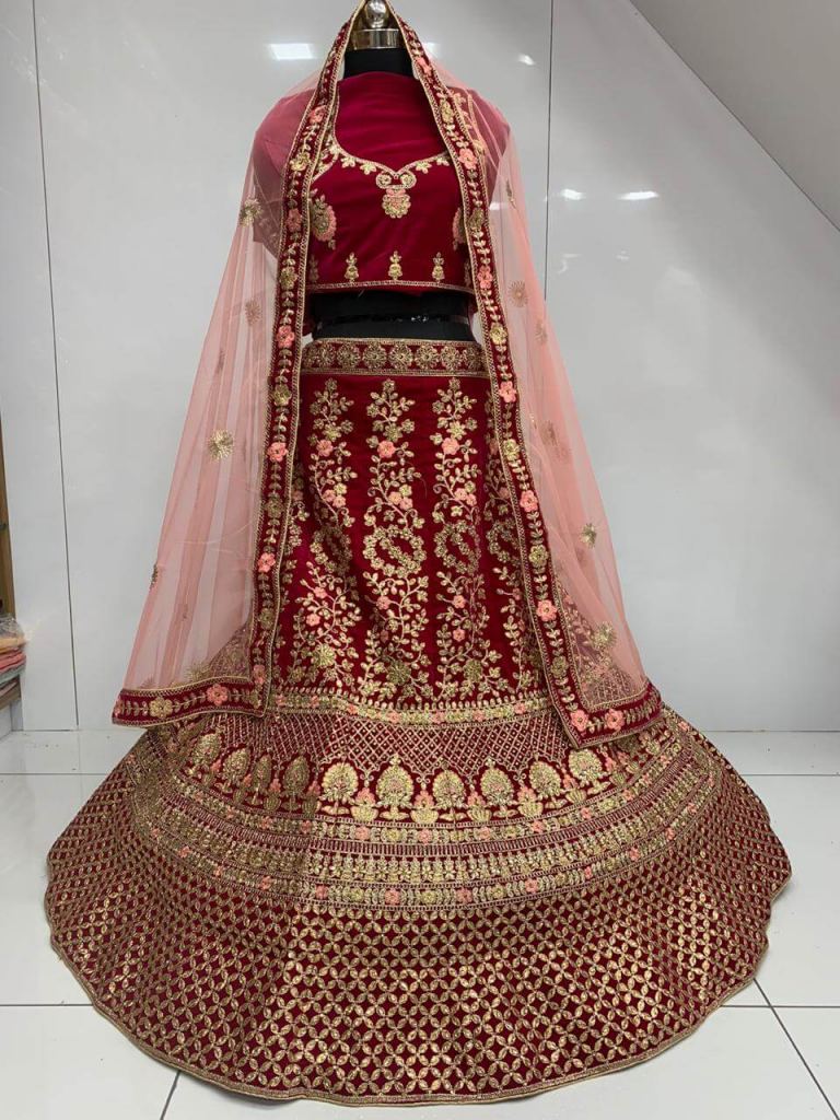 Lehenga - Attractive Heavy Work Designer Lehenga Collection - Pink, Bl –  Boutique4India