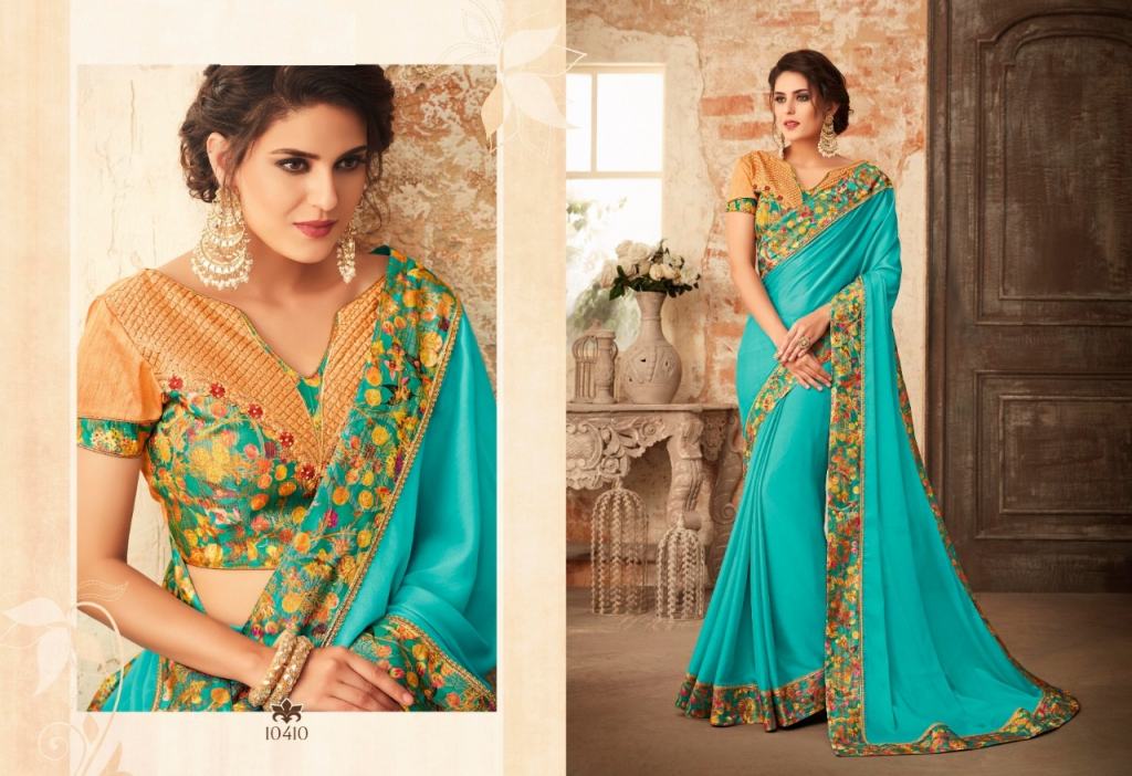 Women's Teal Green Rangoli Crushed Plain Saree|SARV145114