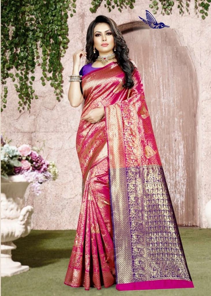 Buy KAZO ROOP RANI VOL-13 WEAVING RANI COLOR SAREE at Rs. 480 online ...