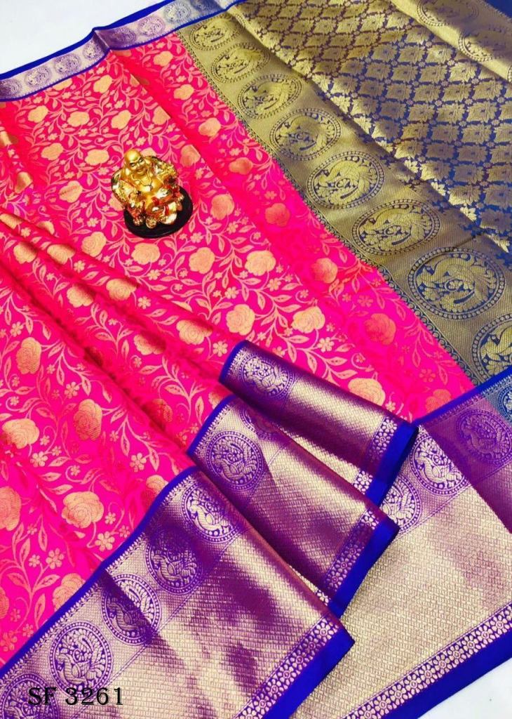 Buy Kanchipuram Pattu Silk Rani Saree By Surati Fabrics at Rs. 1649 ...