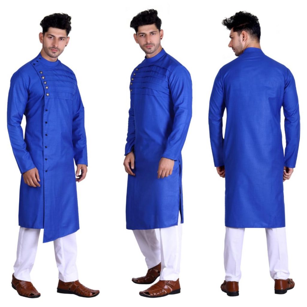 Buy Men s Traditional wear Pathani Blue Color at Rs. 1299 online from ...