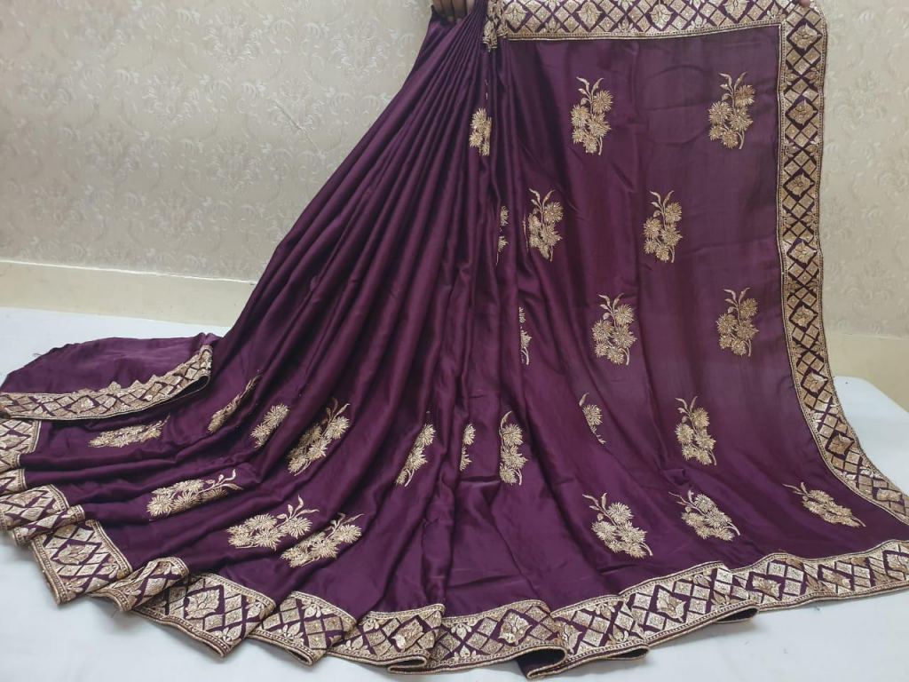 Buy Radha Rani Purple Color at Rs. 650 online from Surati Fabric ...