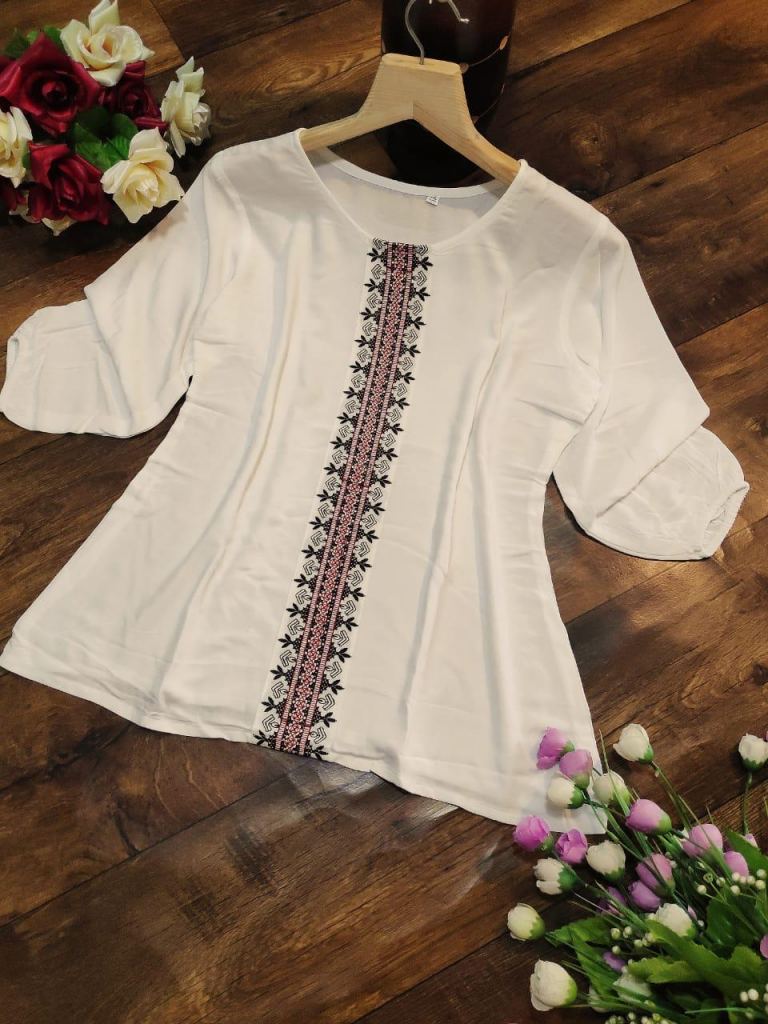 Buy Sfdxi White at Rs. 550 online from Surati Fabric top : Sfdxi-w